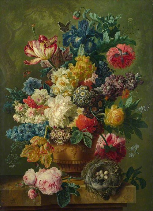 Flowers in a Vase, 1792, Paul Theodor van Brussel