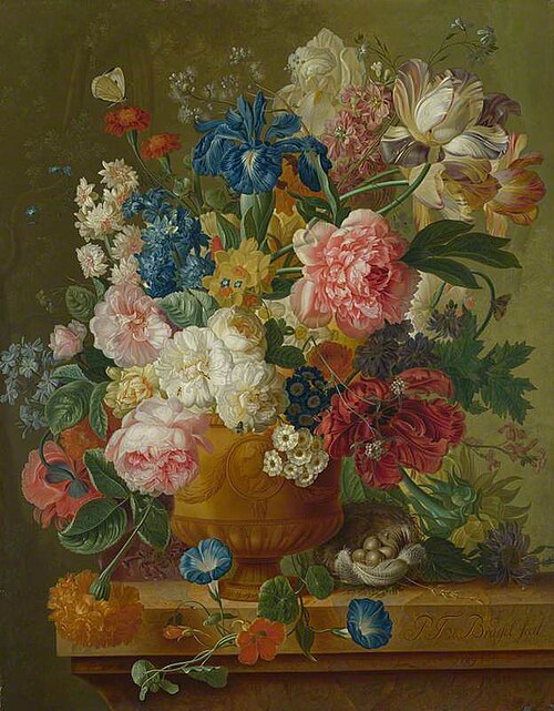 Flowers in a Vase, 1789, Paul Theodor van Brussel