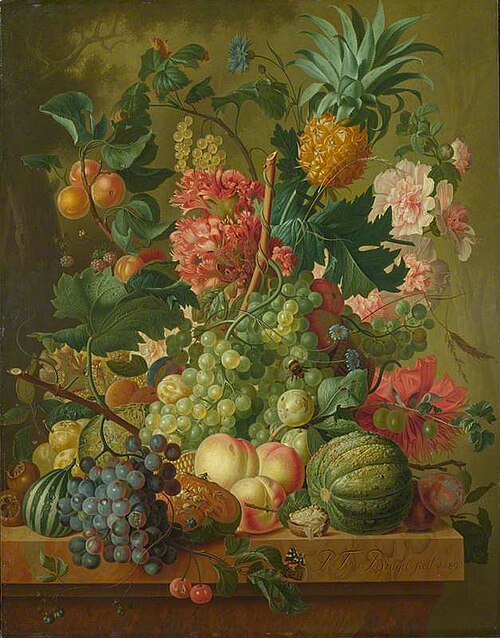 Fruit and Flowers, 1789, Paul Theodor van Brussel
