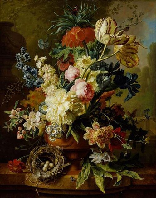Vase of flowers, 1783, Paul Theodor van Brussel