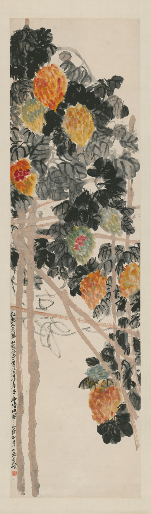 吴昌硕苦瓜图轴, 1909, Wu Changshuo