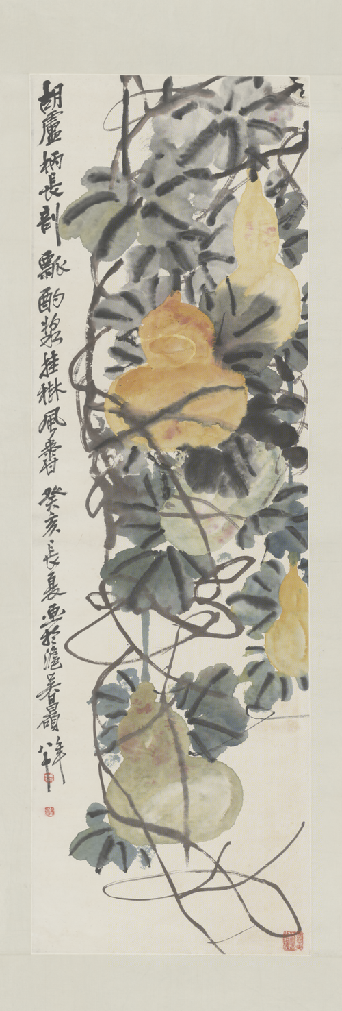 吴俊卿篱菊屏轴, , Wu Changshuo