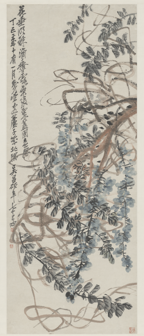 吴俊卿紫藤图轴, , Wu Changshuo