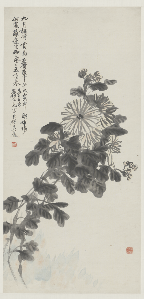 吴俊卿菊花轴, , Wu Changshuo