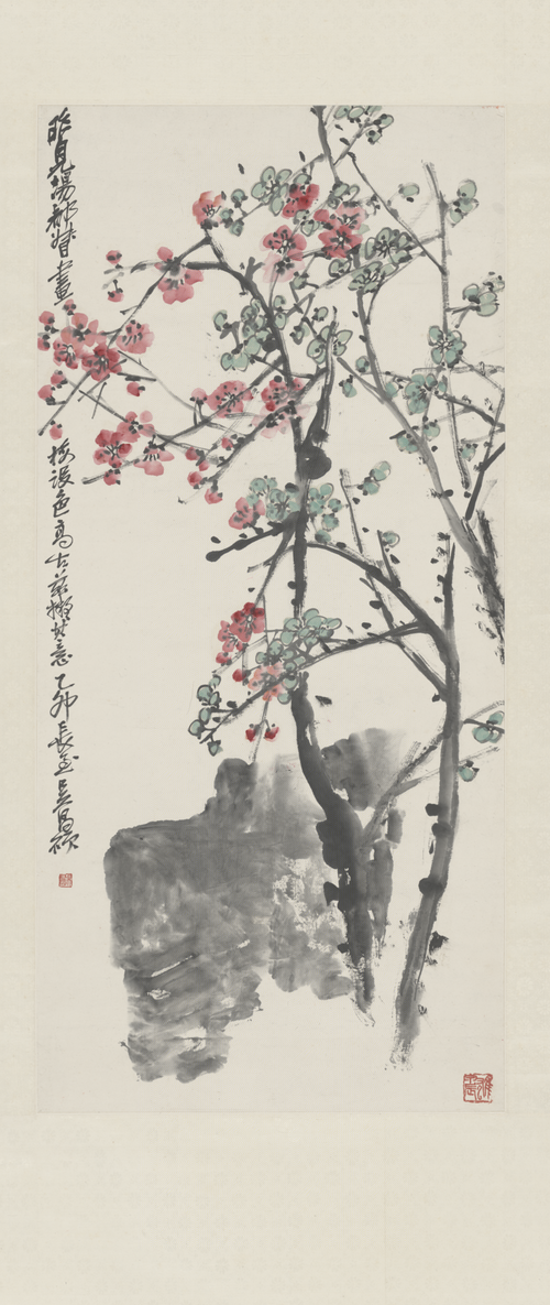 吴俊卿梅花轴, 1915, Wu Changshuo