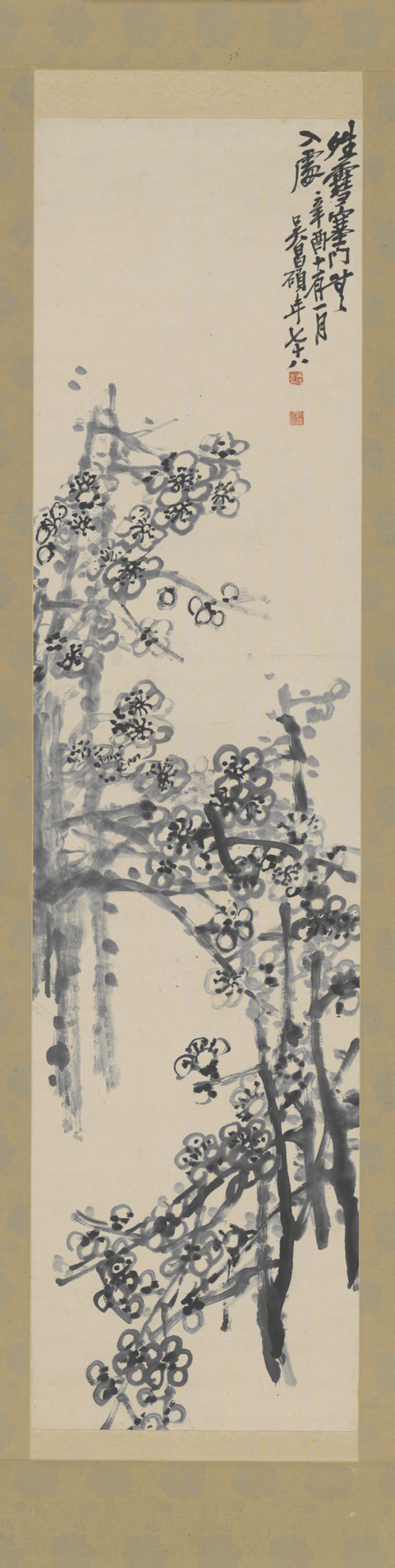 吴俊卿梅花图轴, 1921, Wu Changshuo