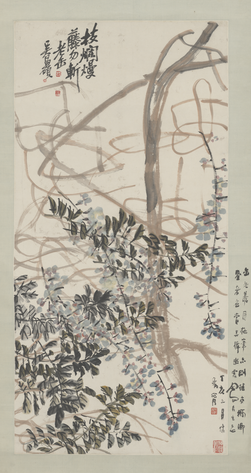 吴俊卿藤萝图轴, , Wu Changshuo