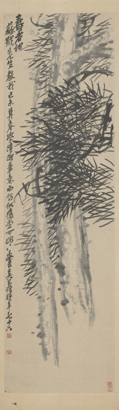 吴俊卿寿者相图轴, 1919, Wu Changshuo