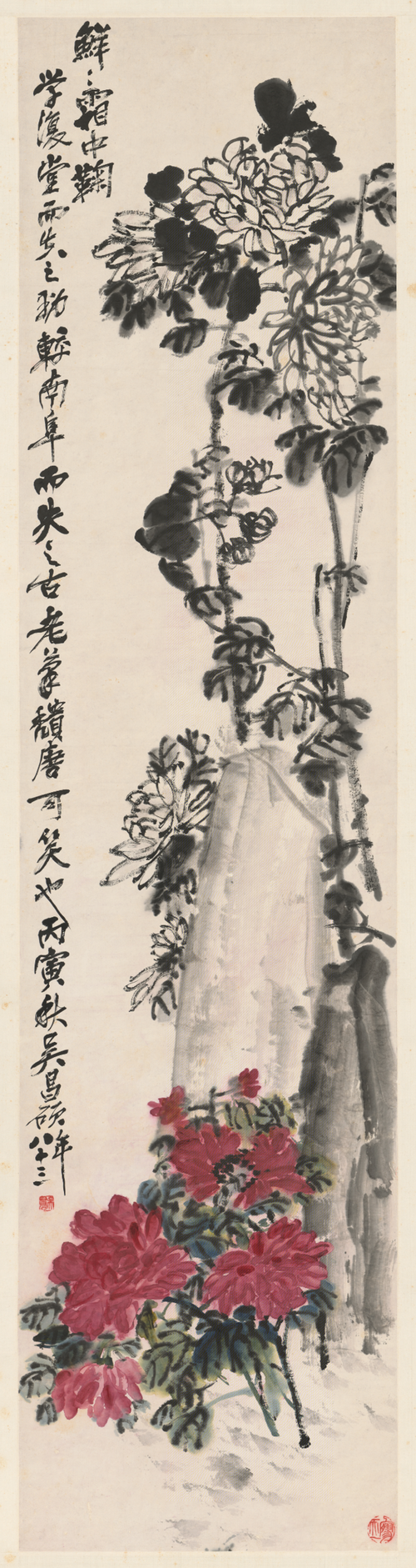 吴俊卿菊花轴, , Wu Changshuo