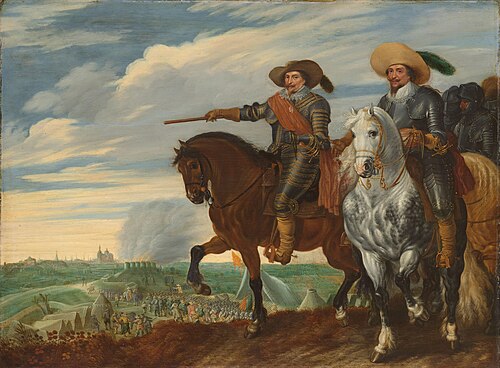 Frederick Henry and Ernst Casimir of Nassau-Dietz at the Siege of ’s Hertogenbosch, 1632, Paulus van Hillegaert