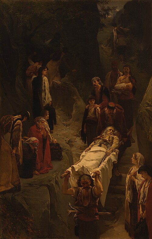 A wounded Montenegrin, 1874, Jaroslav Čermák
