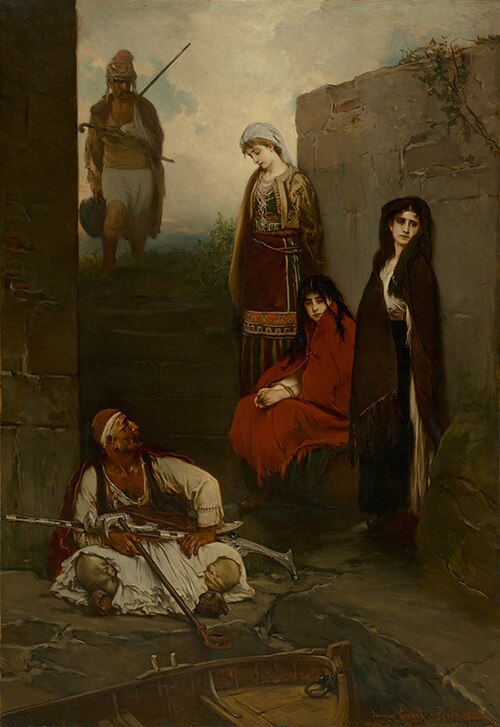 Captives (Captive Montenegrin Women), 1870, Jaroslav Čermák