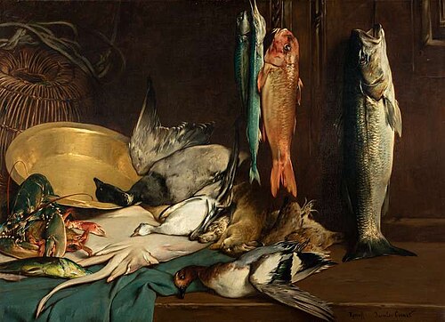 Souvenirs of Roscoff (Still-Life with Fish), 1873, Jaroslav Čermák