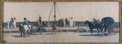 Le passage du pont Royal, vers 1800, 1800, Louis-Léopold Boilly