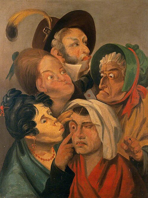 A Woman Examines Another Woman's Sore Eye, While a Man and Other Women Stand By, , Louis-Léopold Boilly