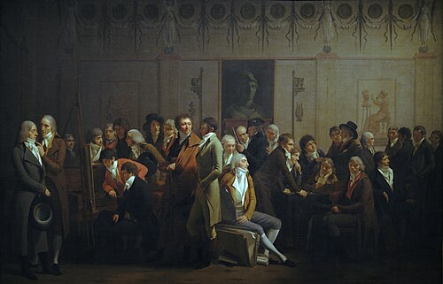 Réunion d'artistes dans l'atelier d'Isabey, 1798, Louis-Léopold Boilly