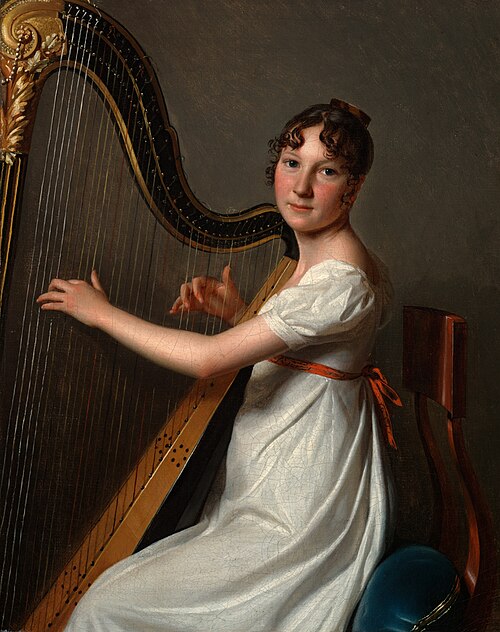 The Young Harpist, 1805, Louis-Léopold Boilly