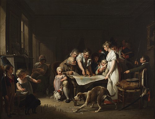 La Lecture du Bulletin de la grande armée, 1807, Louis-Léopold Boilly