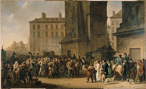 Les Conscrits de 1807 défilant devant la porte Saint-Denis, 1808, Louis-Léopold Boilly