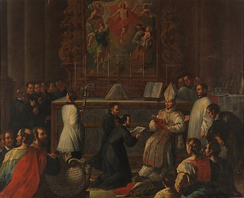 Profesión de votos de los padres Francisco Caracciolo y Agustín Adorno ante el vicario general de la, 1738, Pedro Rodríguez de Miranda