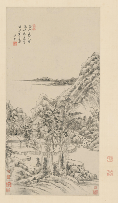 王时敏落木寒泉图轴, , Wang Shimin