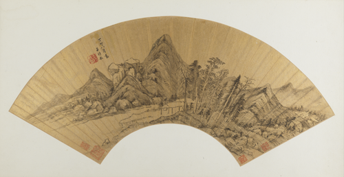 王时敏山水扇, , Wang Shimin