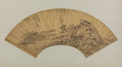 王时敏山水扇, , Wang Shimin