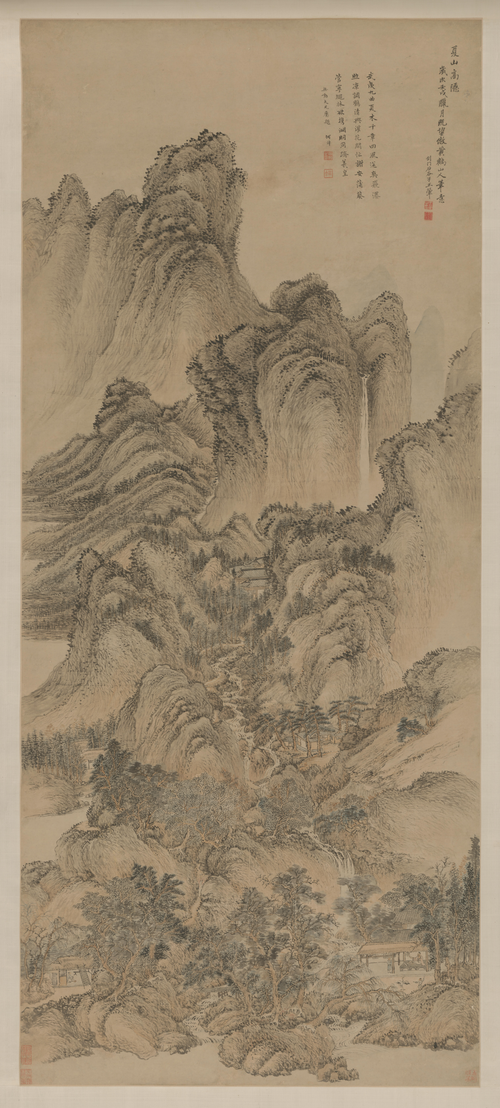 王翚夏山高隐轴, , Wang Hui