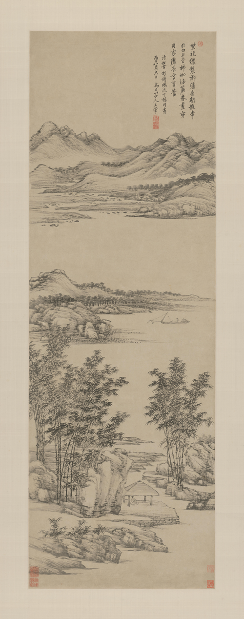 王翚修竹幽亭轴, , Wang Hui