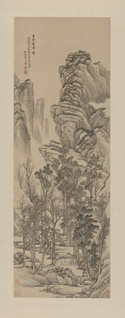 王翚重林叠嶂轴, , Wang Hui