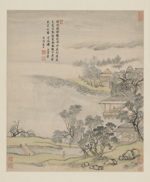 王翚水阁延凉图轴, , Wang Hui