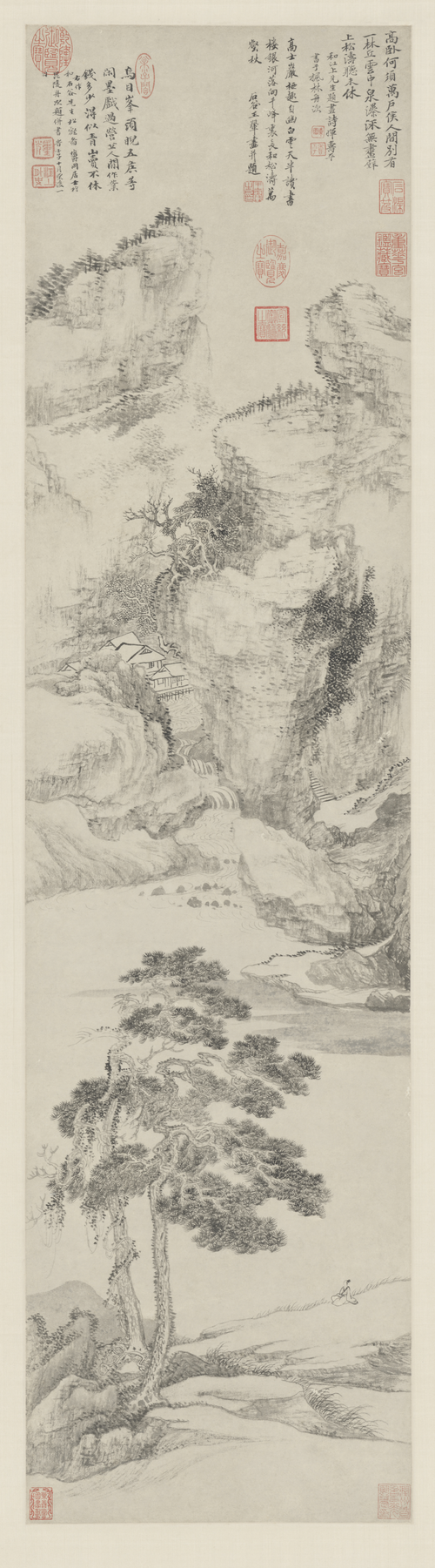 王翚岩栖高士图轴, , Wang Hui