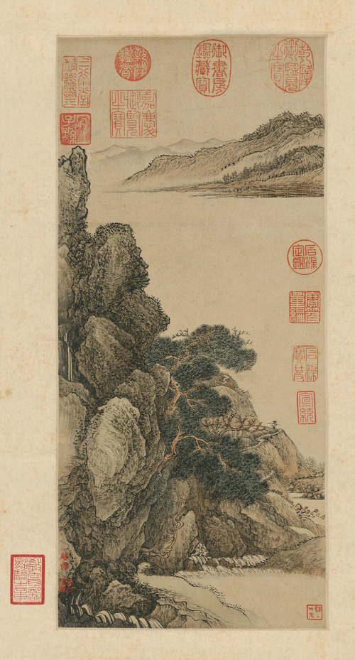 王翚藤薜乔松轴, , Wang Hui