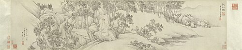 禹之鼎李图南听松图像卷, , Wang Hui