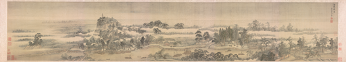 王翚白堤夜月图卷, , Wang Hui