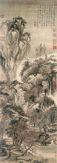 Mountains, Rivers, and Autumn-tinted Trees, 1650, Wang Hui