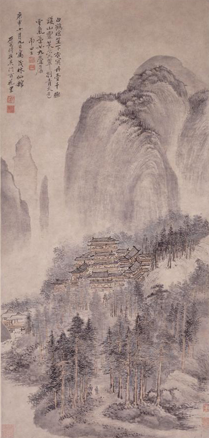 清 王翬茂林仙馆图轴, 1680, Wang Hui