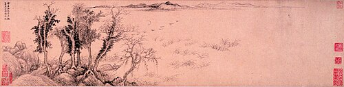 清 恽寿平 王翚 山水卷, , Wang Hui