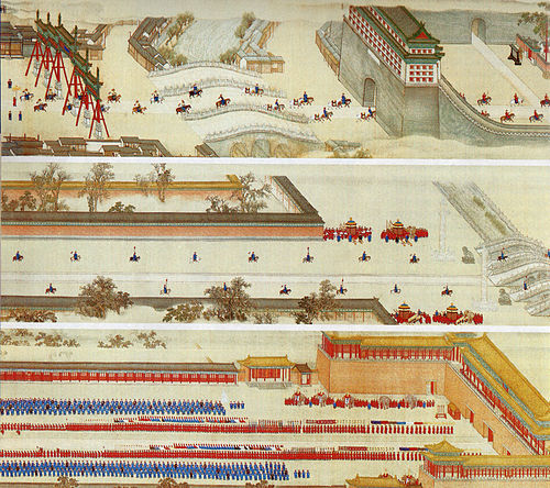 The Kangxi Emperor's Southern Inspection Tour, Scroll Twelve: Beijing: Yongding Gate to Hall of Supr, , Wang Hui
