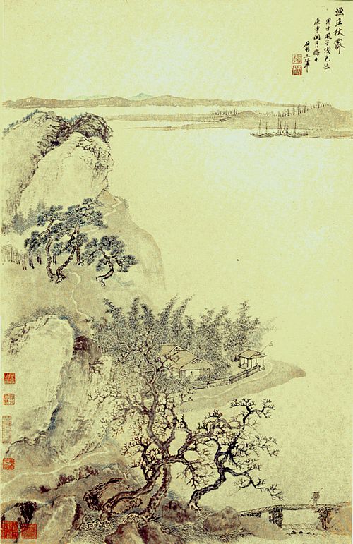 Clearing Autumn Sky over a Fishing Village, 1680, Wang Hui
