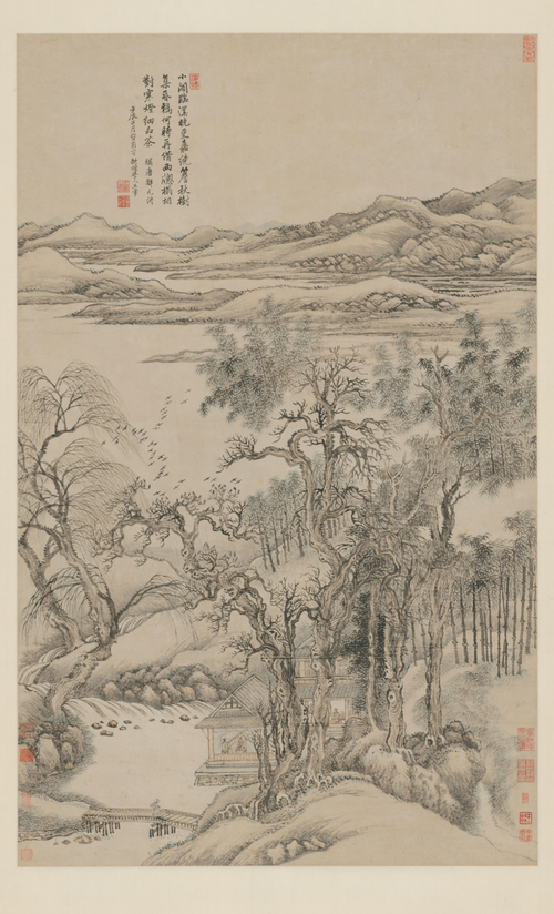 Arbre en automne et corneilles, 1712, Wang Hui