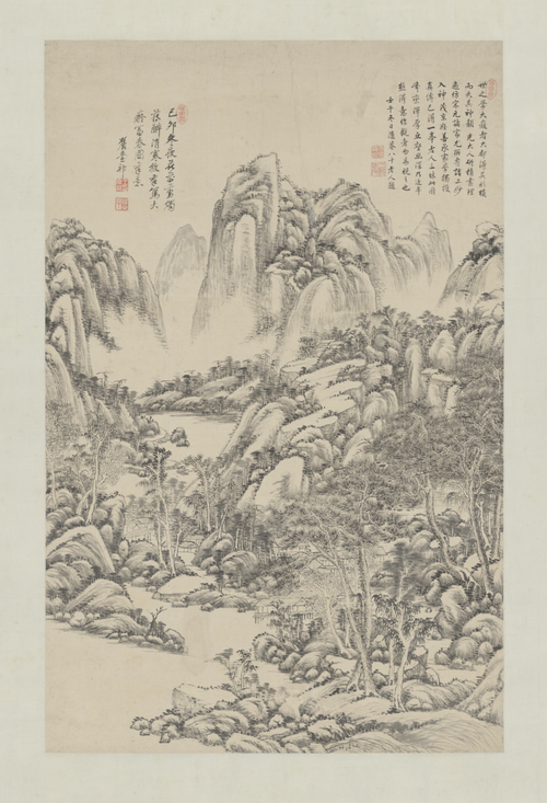 王原祁《仿黄公望富春山图》轴, , Wang Yuanqi