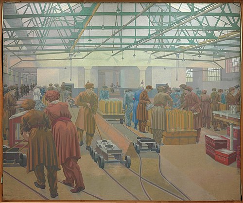 The Filling Factory, 1916, Charles Ginner