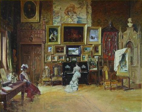 Atelier d'artiste à Paris, , Theodor Aman