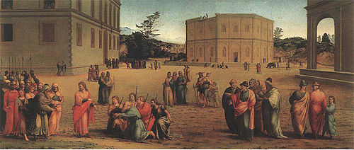 Joseph présentant son père et ses frères à Pharaon, 1515, Francesco Granacci
