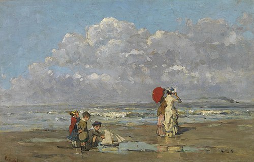 On the Beach, 1850, Périclès Pantazis