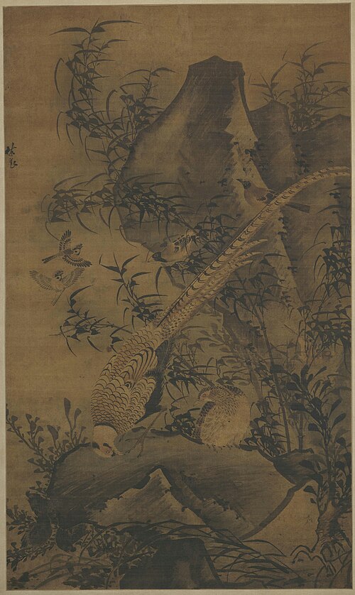 林良锦鸡图轴, , Lin Liang