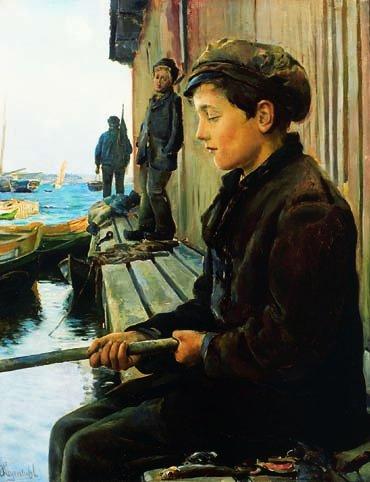 Fiskergutten, 1886, Hans Olaf Heyerdahl
