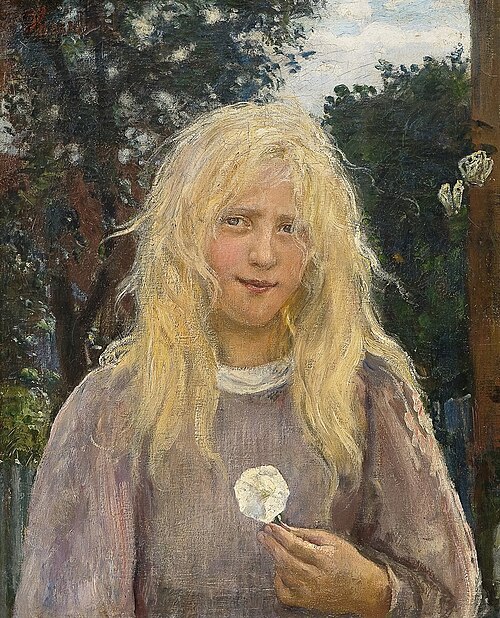 The Girl with linen Hair, 1885, Hans Olaf Heyerdahl