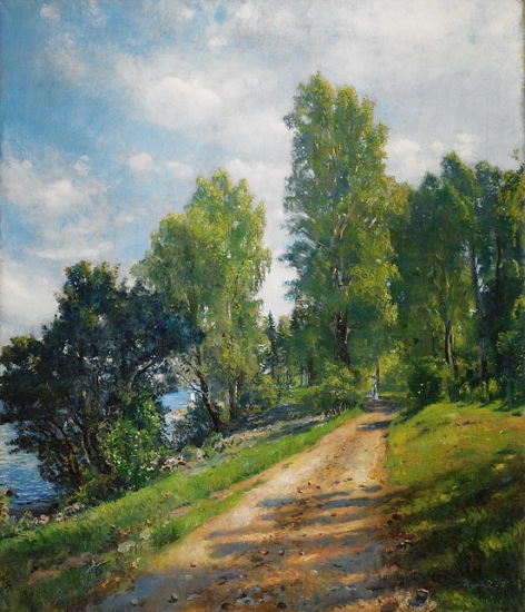 Landeveien, Åsgårdstrand, 1890, Hans Olaf Heyerdahl